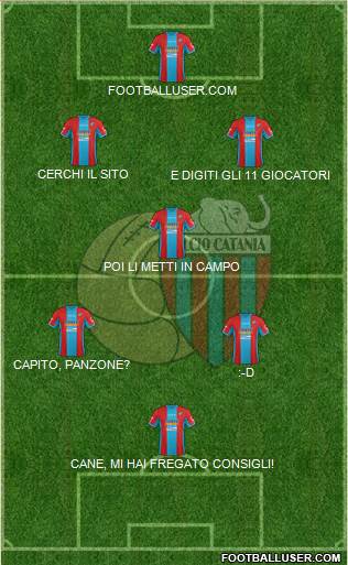 Catania 3-4-3 football formation