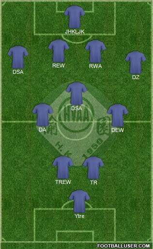 Happy Valley Athletic Association 4-3-2-1 football formation