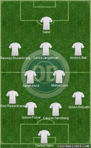 Odense Boldklub 4-2-3-1 football formation