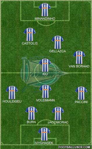 D. Alavés S.A.D. 3-5-1-1 football formation