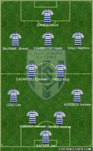 FC Lausanne-Sport 4-2-3-1 football formation