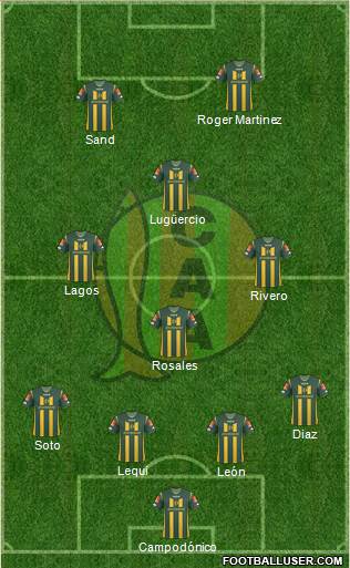 Aldosivi 4-3-1-2 football formation