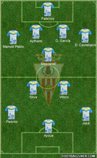 Algeciras C.F. 3-5-2 football formation