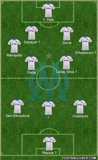 Olympique de Marseille 4-5-1 football formation