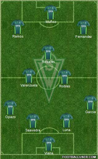 CD Santiago Wanderers S.A.D.P. 4-1-4-1 football formation