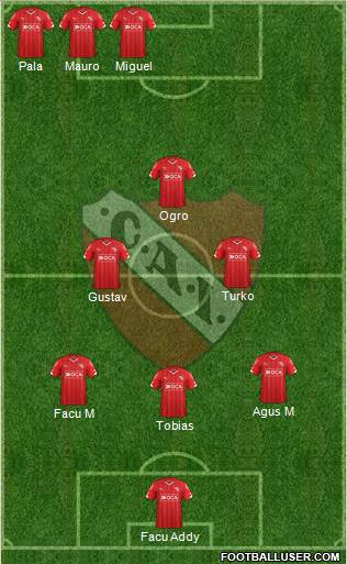 Independiente 5-4-1 football formation