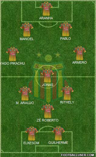 Sampaio Corrêa FC 4-4-2 football formation