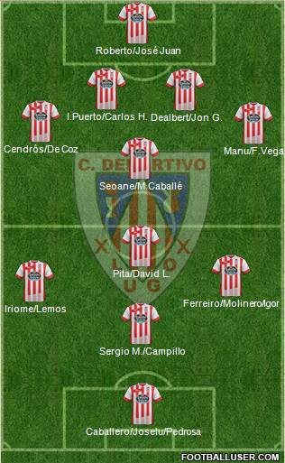 C.D. Lugo 4-1-4-1 football formation