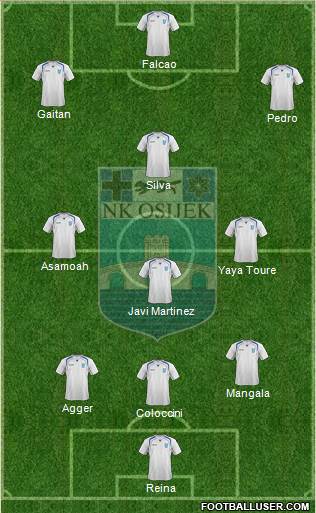 NK Osijek football formation