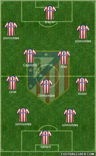 Atlético Madrid B 4-3-2-1 football formation