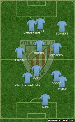 Athletic Club 4-2-4 football formation