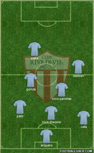 Rivadavia 3-5-2 football formation