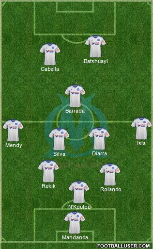 Olympique de Marseille 3-4-1-2 football formation