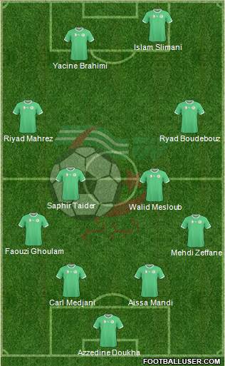 Algeria 4-4-2 football formation