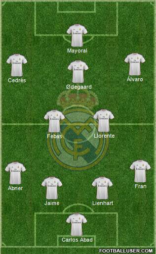 R. Madrid Castilla 4-2-3-1 football formation