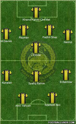 Malaysia 4-1-3-2 football formation