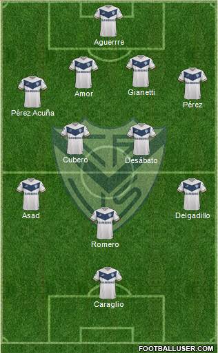 Vélez Sarsfield 4-5-1 football formation