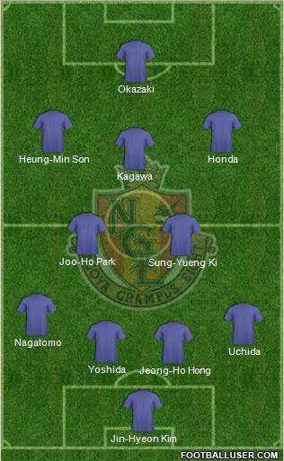 Nagoya Grampus 4-2-3-1 football formation