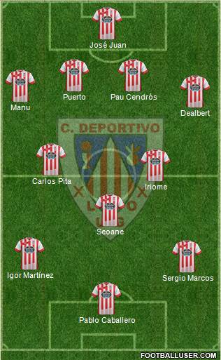 C.D. Lugo 4-3-3 football formation