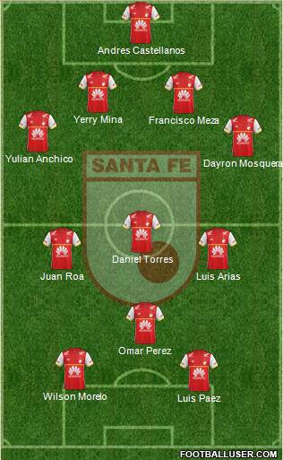 Santa Fe CD 3-5-1-1 football formation