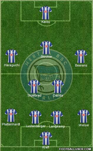 Hertha BSC Berlin 4-2-3-1 football formation