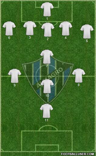 Almagro 5-4-1 football formation
