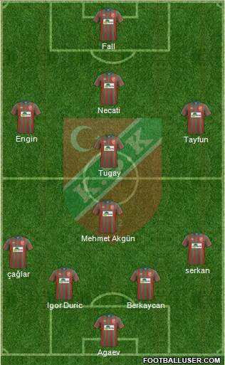 Karsiyaka 4-3-2-1 football formation