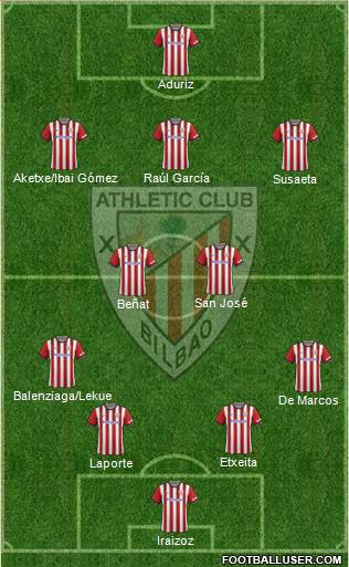 Athletic Club 4-2-3-1 football formation