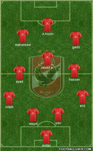 Al-Ahly Sporting Club 4-3-3 football formation