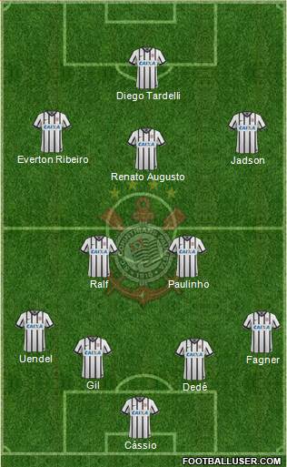 SC Corinthians Paulista 4-5-1 football formation