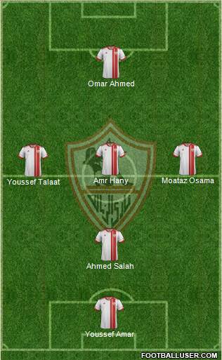 Zamalek Sporting Club 3-5-1-1 football formation