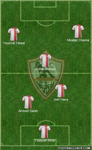 Zamalek Sporting Club 3-5-1-1 football formation