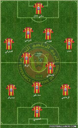 Espérance Sportive de Tunis 4-4-1-1 football formation