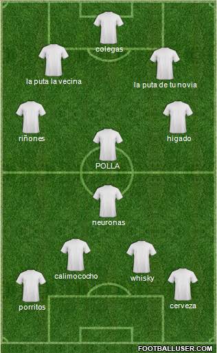 Euro 2012 Team 3-5-1-1 football formation