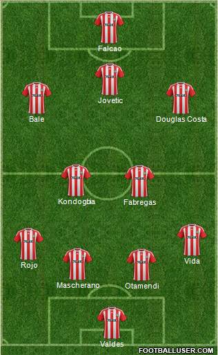 Southampton 4-4-1-1 football formation