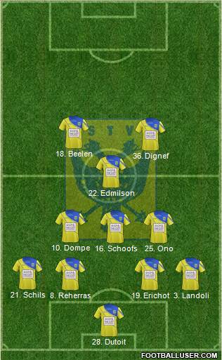 K Sint-Truidense VV 4-3-1-2 football formation