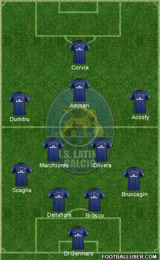 Latina 4-2-3-1 football formation