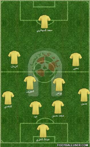 Al-Ansar (KSA) 4-3-2-1 football formation