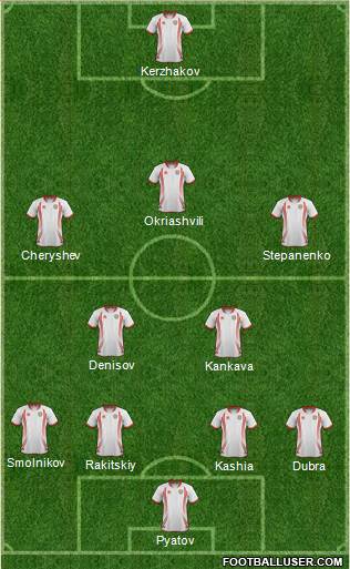 U.A.E. 4-2-3-1 football formation