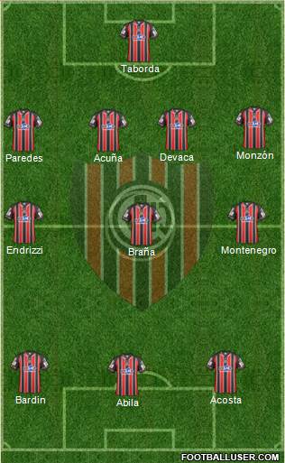 Chacarita Juniors 4-3-3 football formation