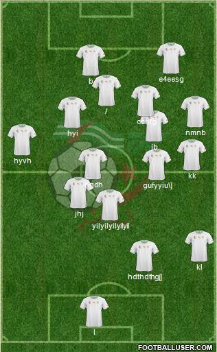Algeria 4-2-1-3 football formation