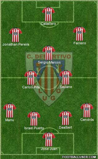 C.D. Lugo 4-3-3 football formation