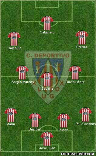 C.D. Lugo 4-3-3 football formation