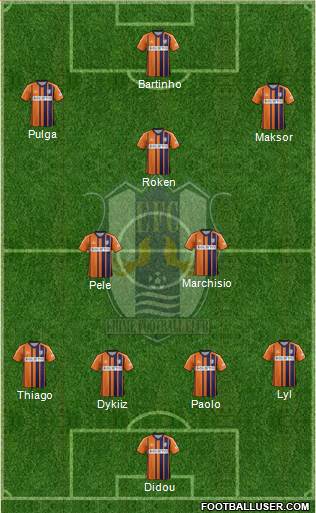 Ehime FC 4-2-1-3 football formation