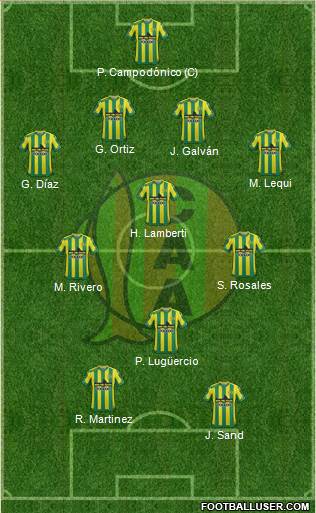 Aldosivi 4-3-1-2 football formation