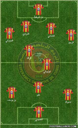 Espérance Sportive de Tunis 4-2-3-1 football formation