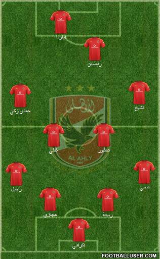 Al-Ahly Sporting Club 4-4-1-1 football formation