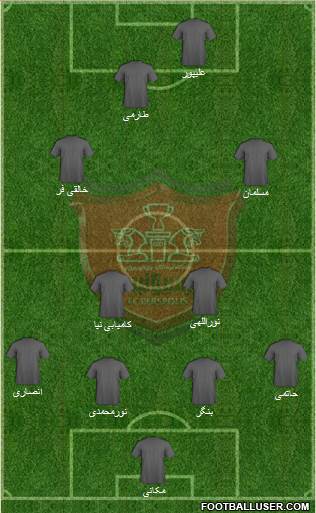 Persepolis Tehran 4-2-3-1 football formation