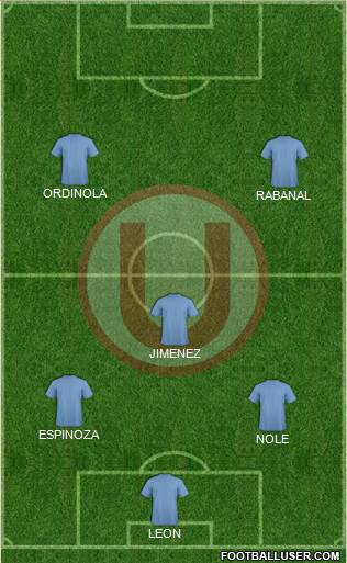 C Universitario D 3-4-3 football formation