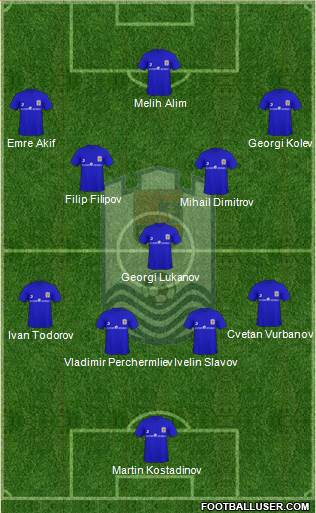 OFK Dorostol 2003 (Silistra) 3-4-3 football formation